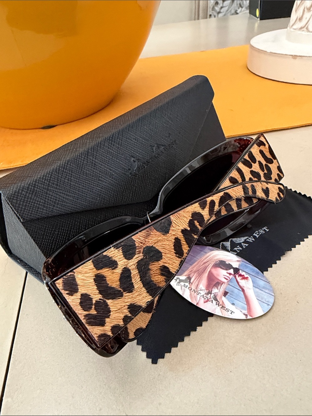 Montana West Black Sunglasses with Rhinestone Accents - Picture 6 of 8